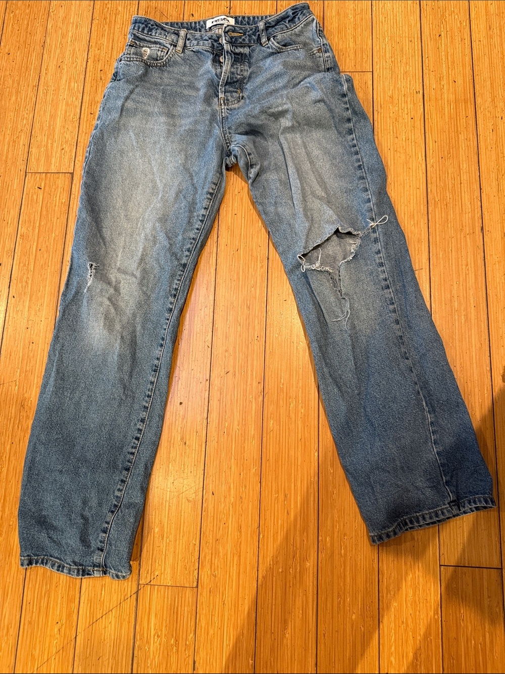 RSQ women high rise Straight-Leg distressed Jeans